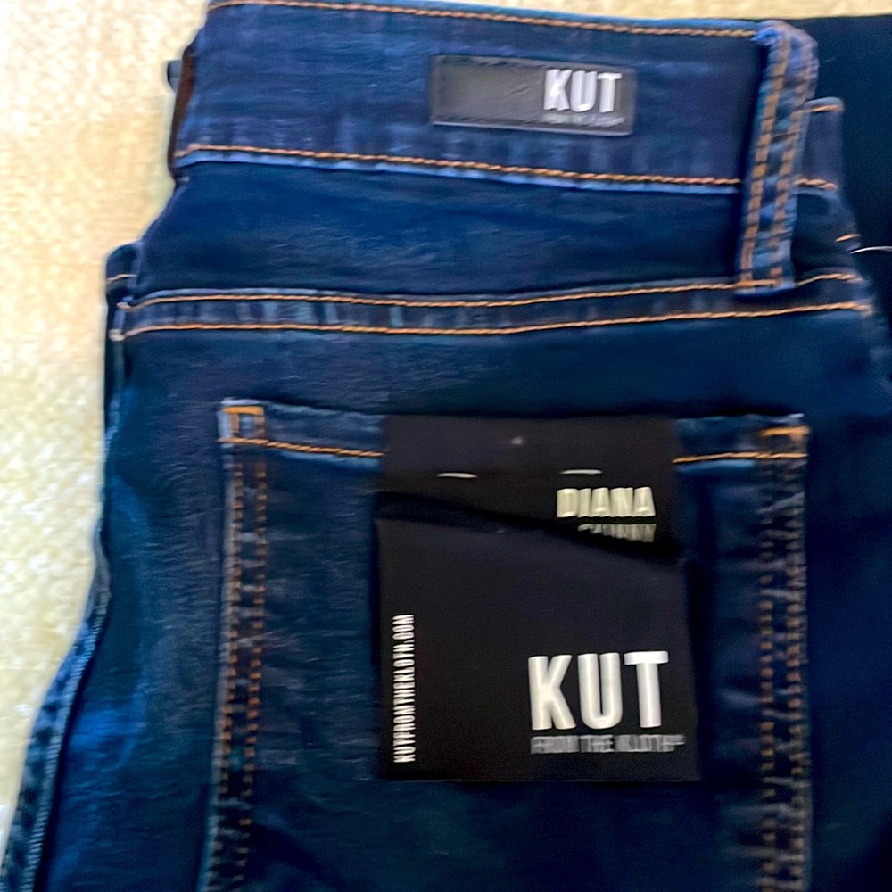 New KUT dark wash skinny jeans